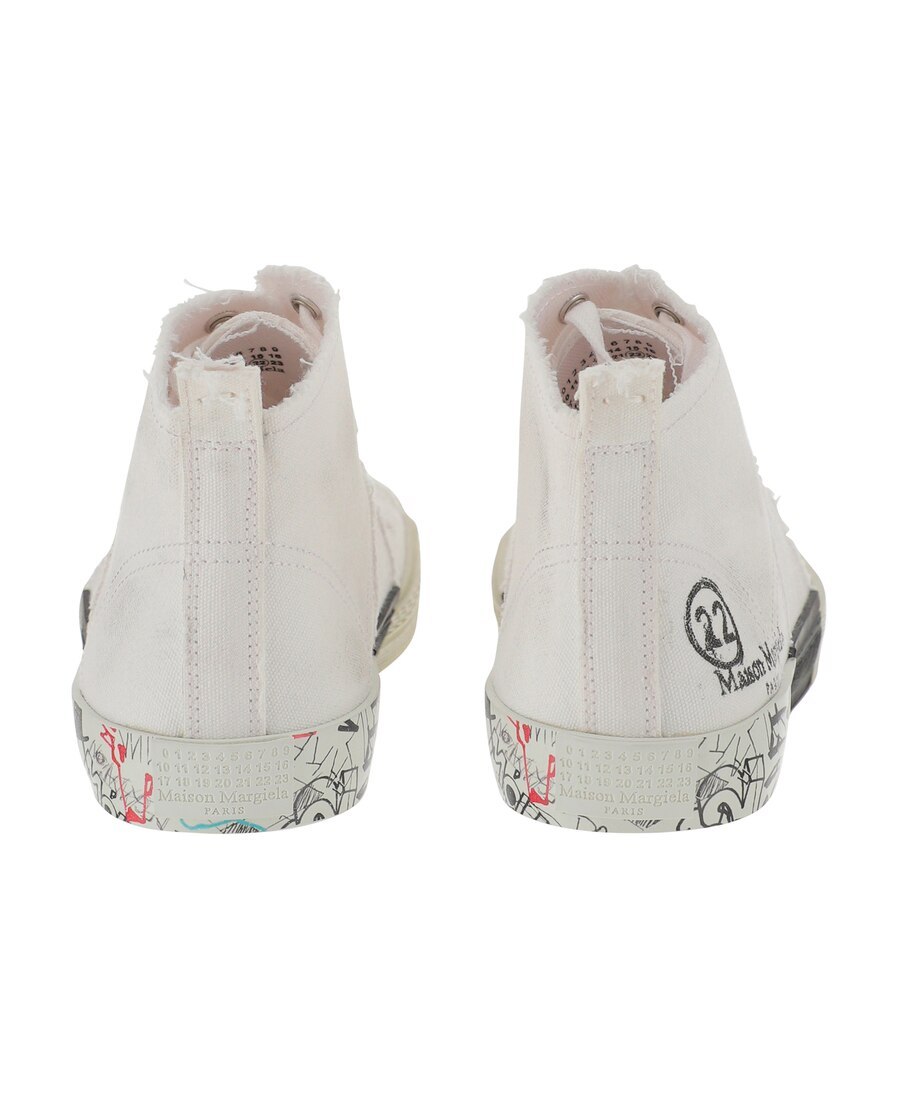 Maison Margiela Logo High-top Casual Sneakers In Gray