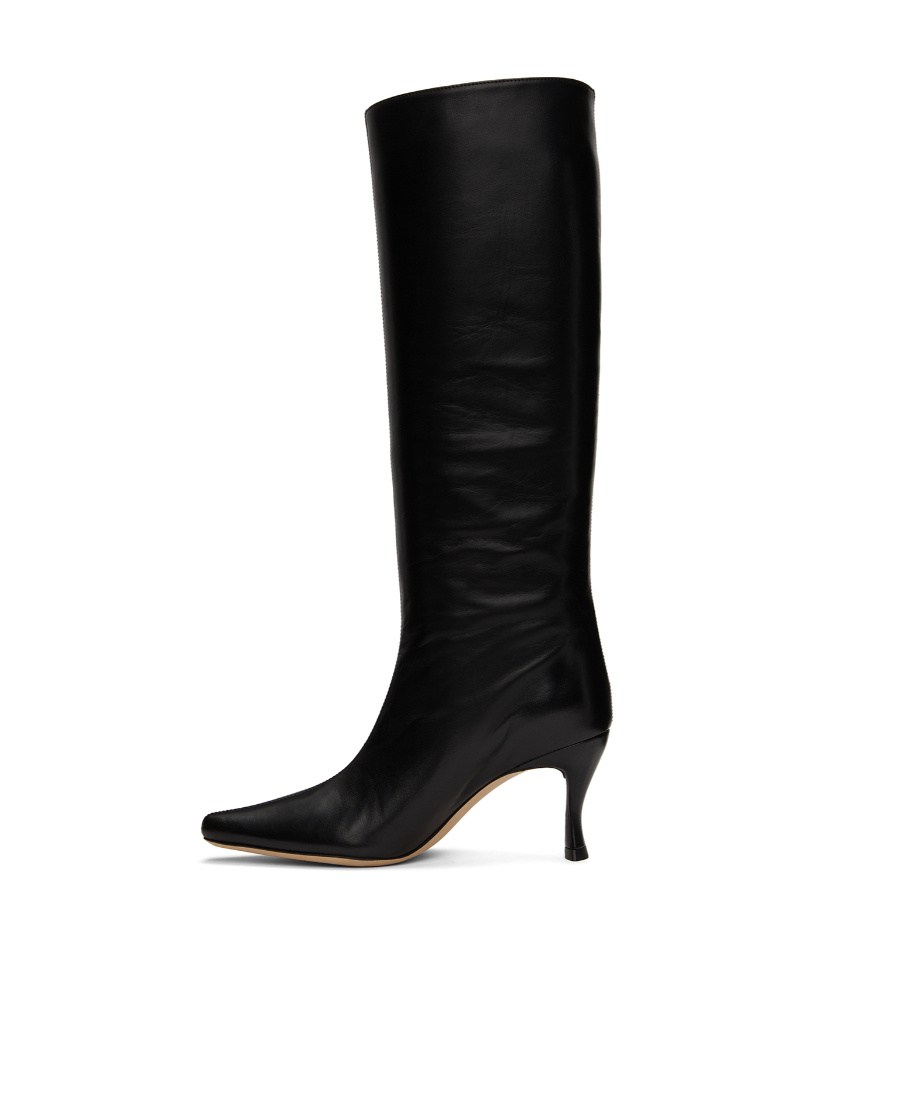 By Far Pointed Knee-length Boots In Black