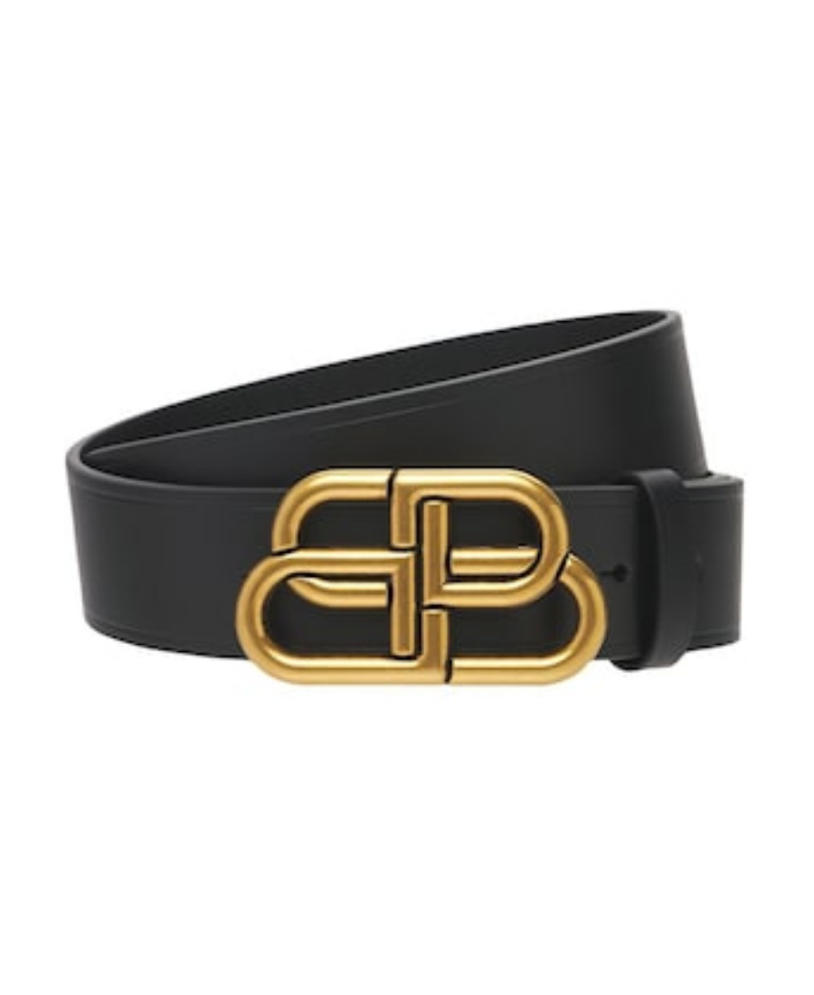 Balenciaga Black Logo Buckle Belt