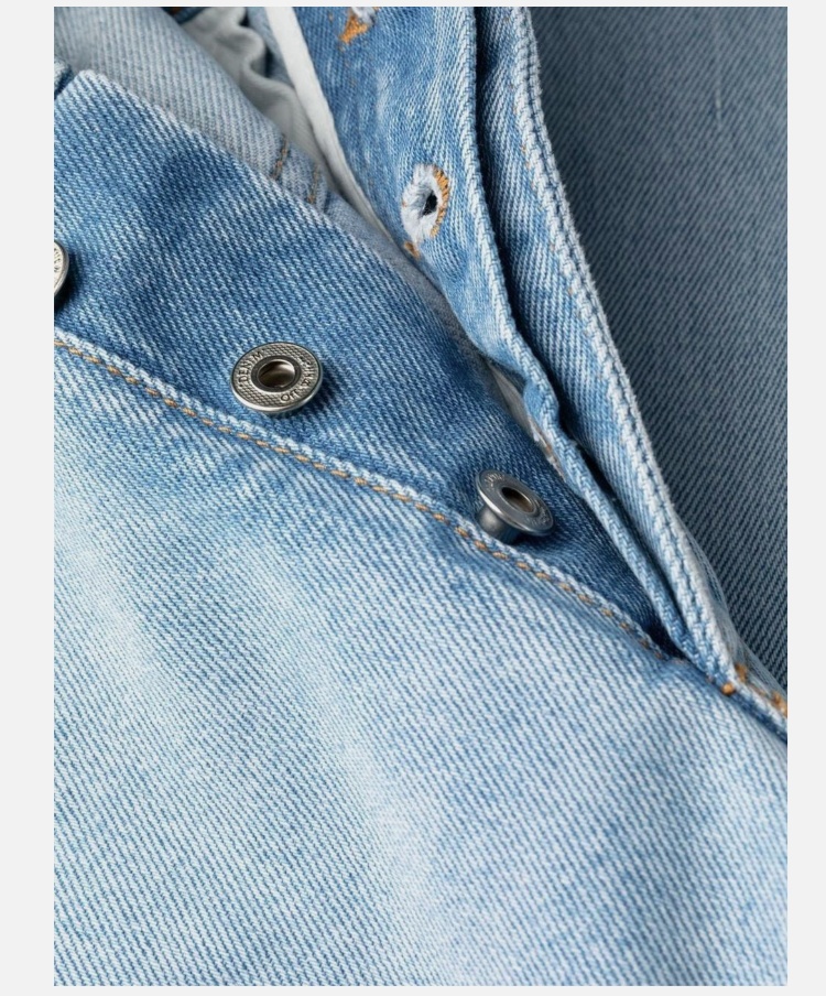 Off-white Frayed-edge Straight-leg Jeans In Blue