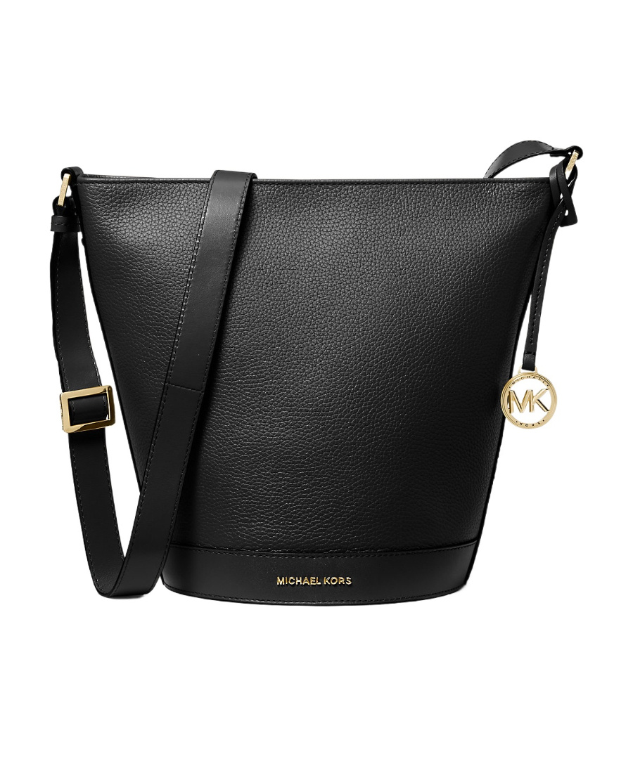 Michael Michael Kors Medium Townsend Leather Bucket Bag In Black