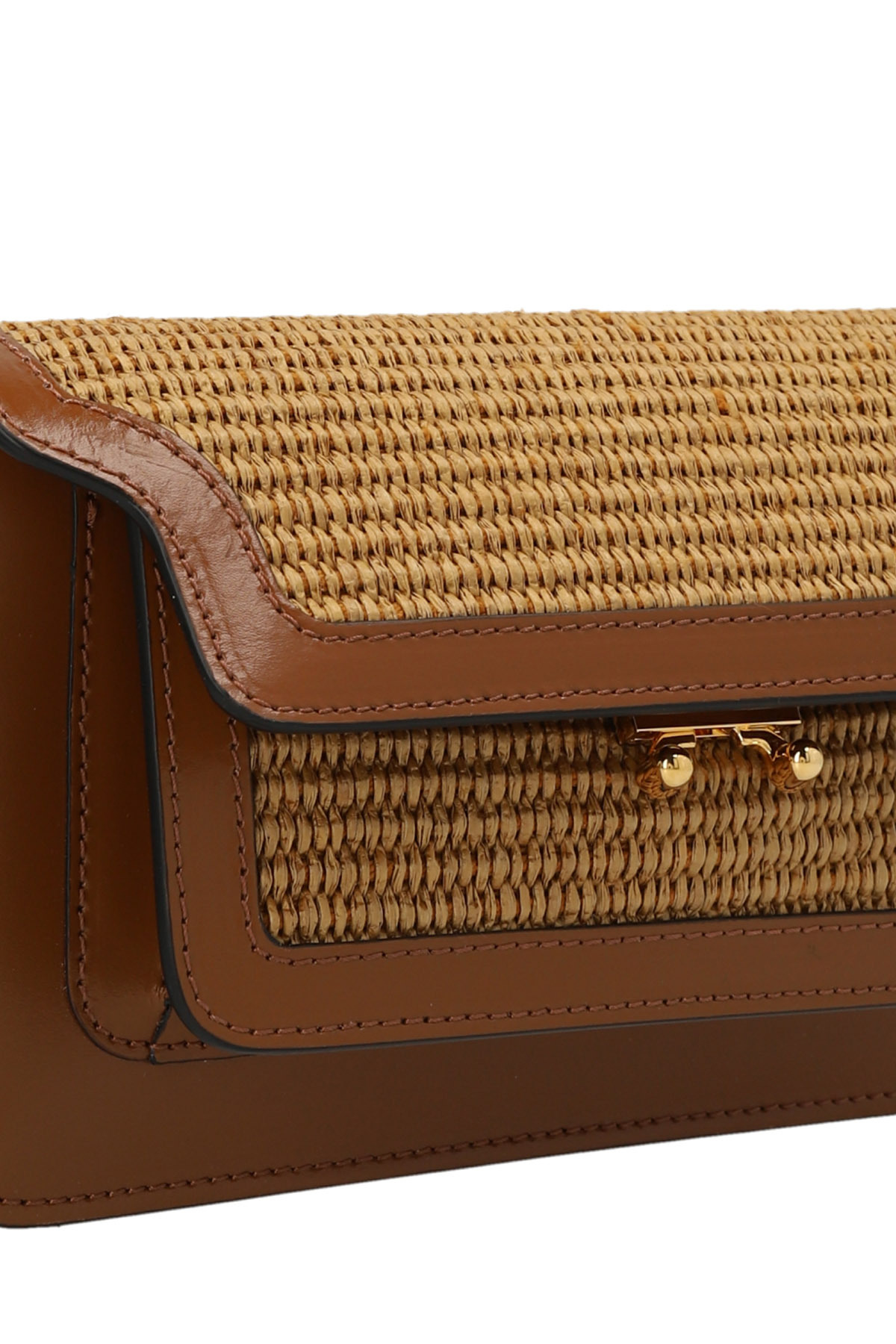 Marni Trunk Soft Raffia Bag In Brown