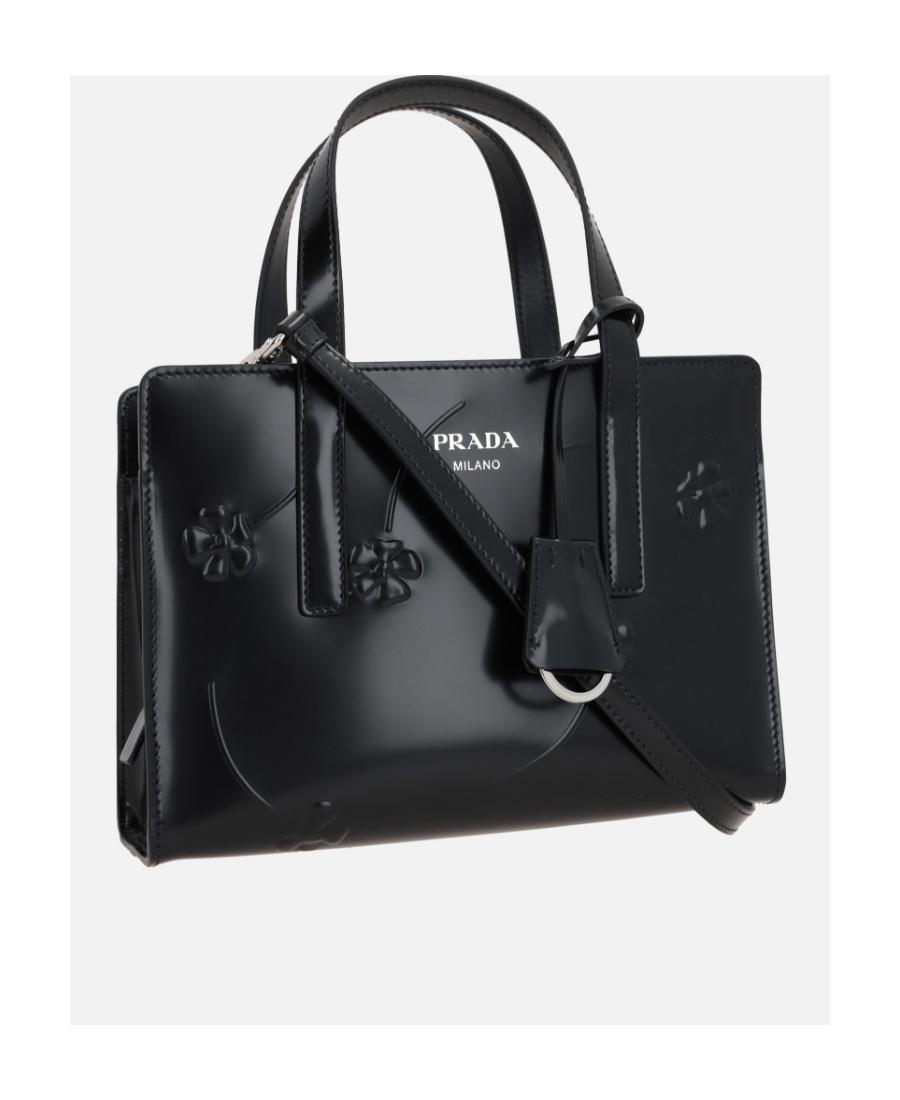 Prada Leather Re-edition 1995 Shoulder Bag In Black
