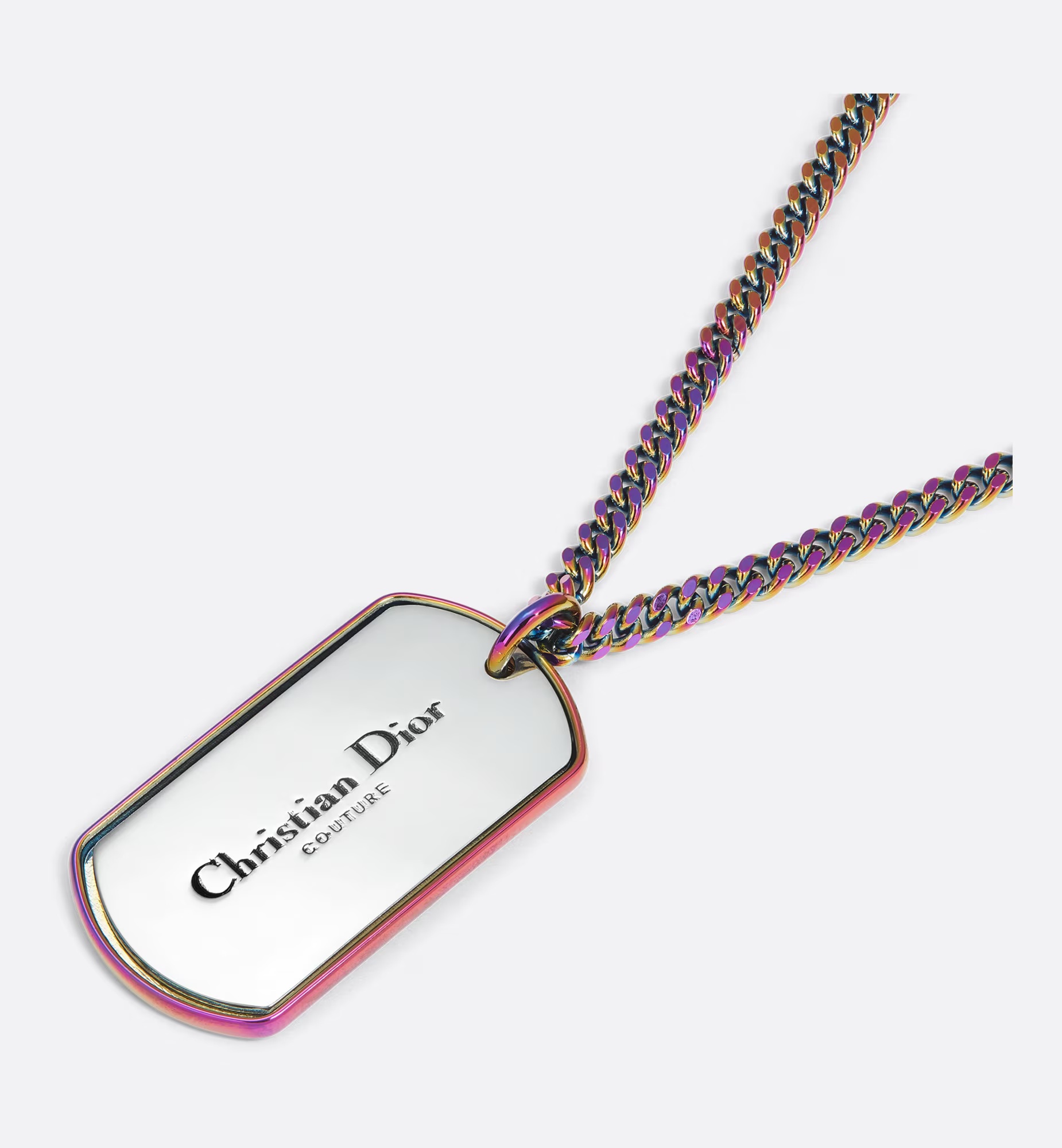 Dior Cd Couture Necklace In Gray