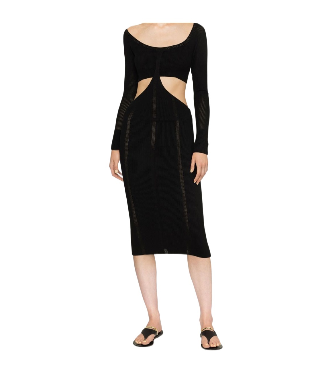 Philosophy Di Lorenzo Serafini Cut-out Detail Knit Dress In Black