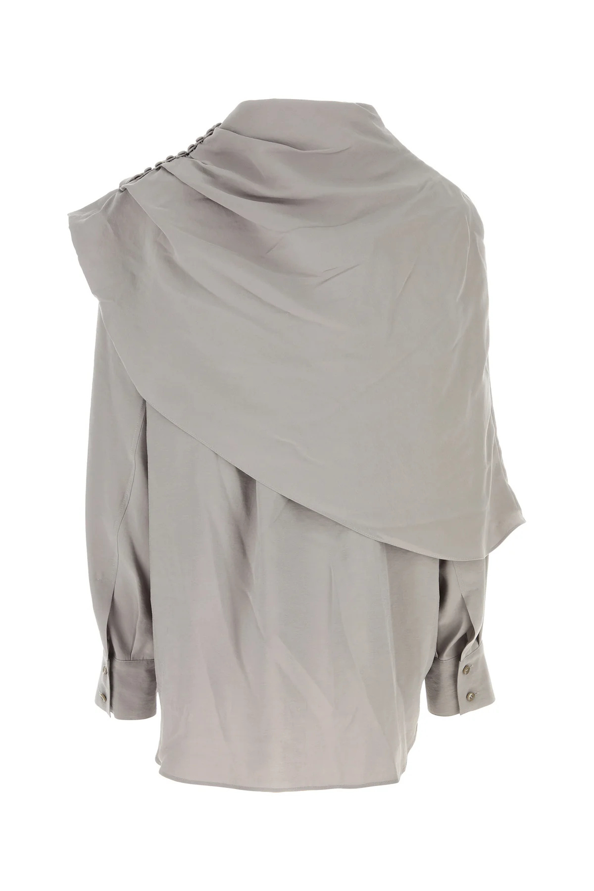 Magda Butrym Grey Modal Blend Shirt In Gray