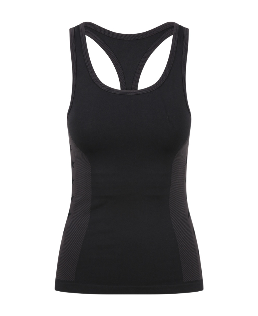 Golden Goose Star Ws Racerback Tank Top With Bra Mixed Technic In Black