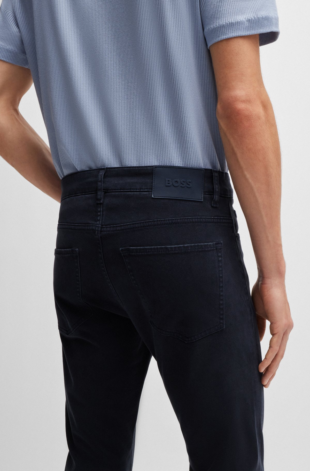 Hugo Boss Delaware3 Slim-fit Jean In Black