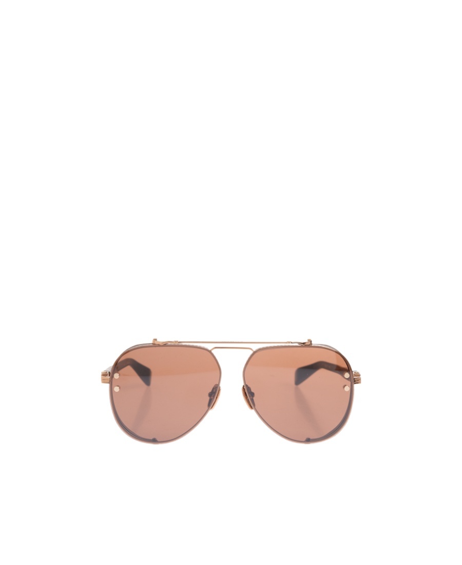 Balmain Logo Sunglasses In Nude