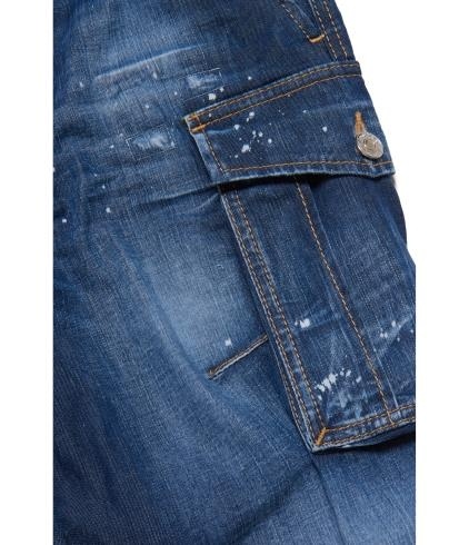 Dsquared2 Logo Stretch Waist Jeans In Blue