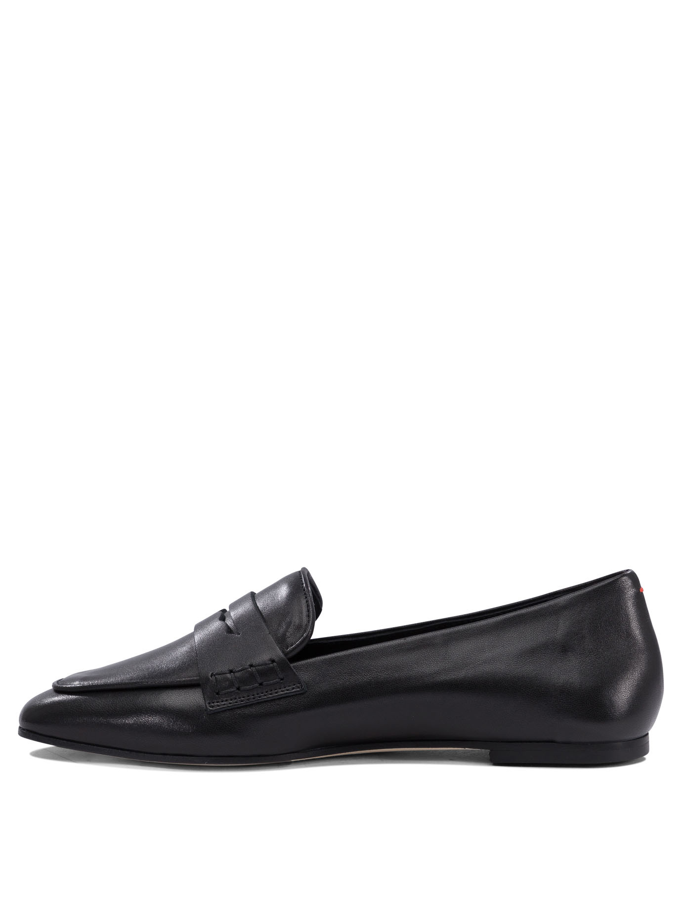 Aeyde Round Head Loafer Shoes In Black