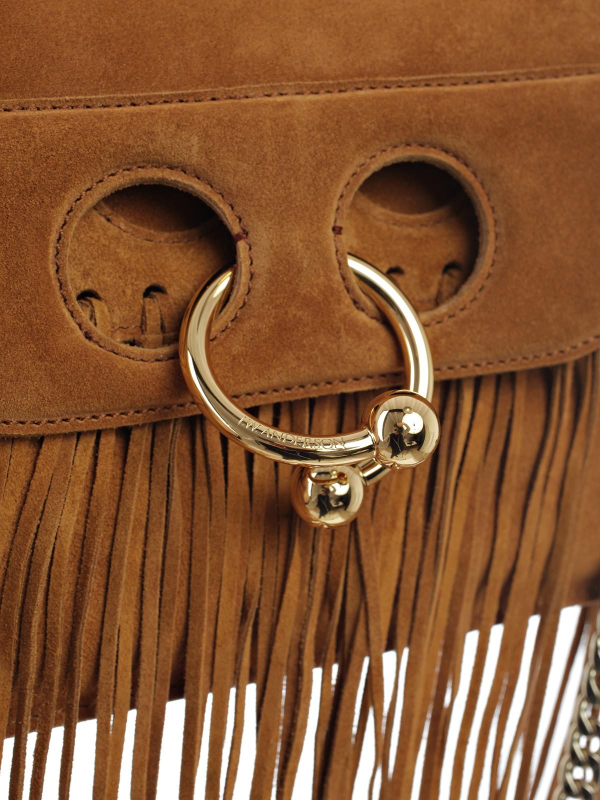 Jw Anderson Small Pierce Tassel Shoulder Bag In Brown