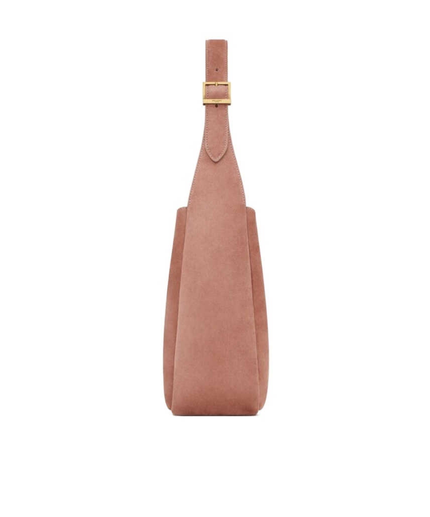 Saint Laurent Le 5 À 7 Supple Small In Suede In Brown
