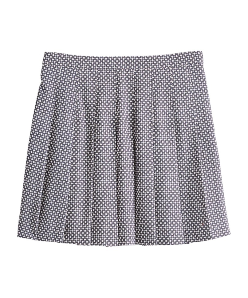 Tommy Hilfiger Pleated Miniskirt In Gray