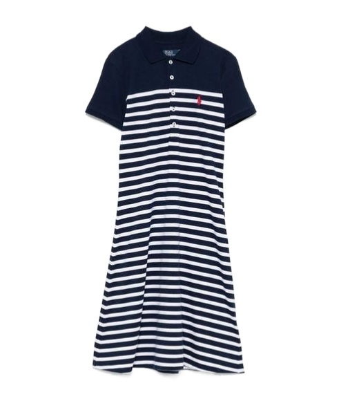 Polo Ralph Lauren Short Sleeve Day Dress In Black