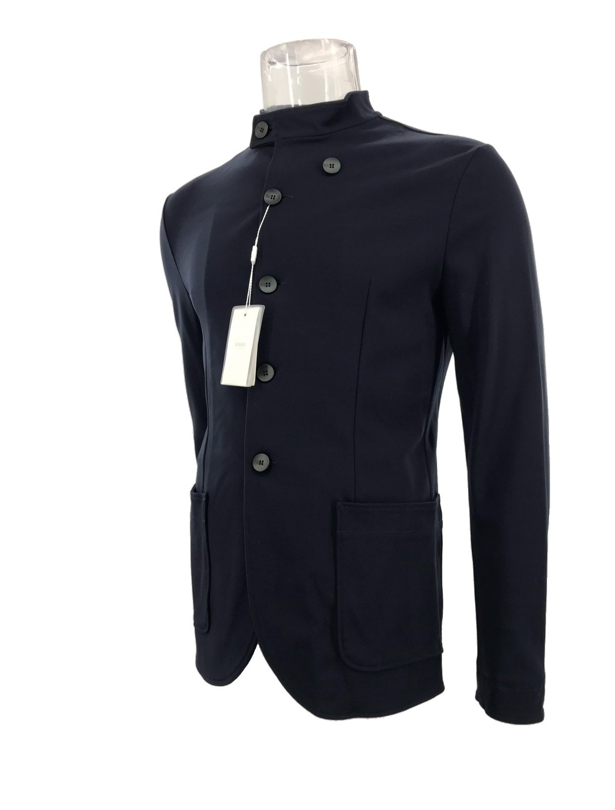 Armani Collezioni Long-sleeved Casual Jacket In Black