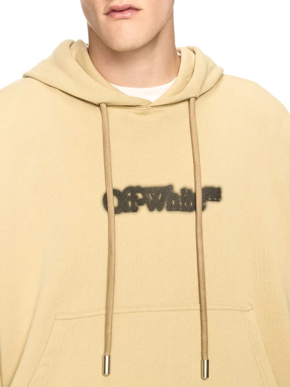 Off-white Spray Arrow Skate Hoodie In Nude