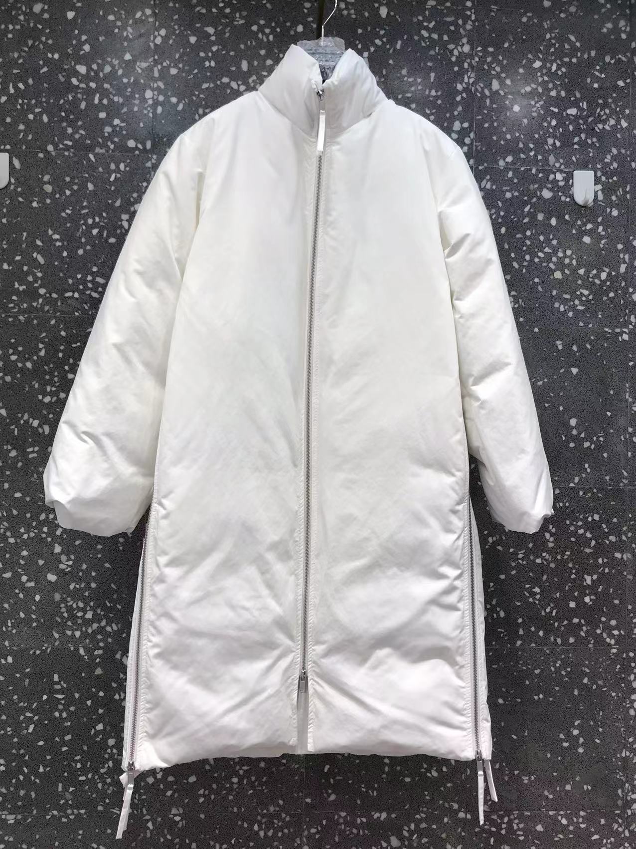 Jil Sander High-neck Padded Coat In White