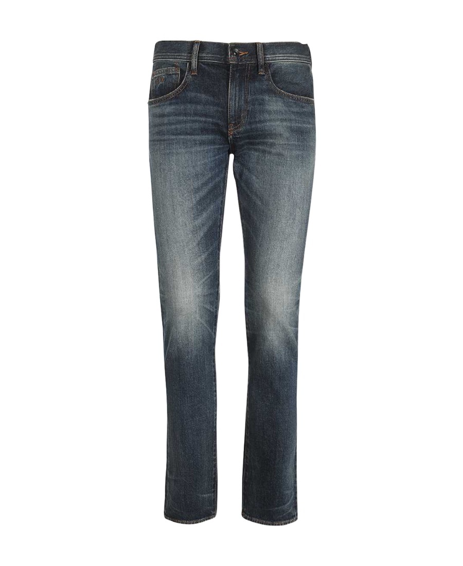 Armani Exchange Logo Jeans In Black