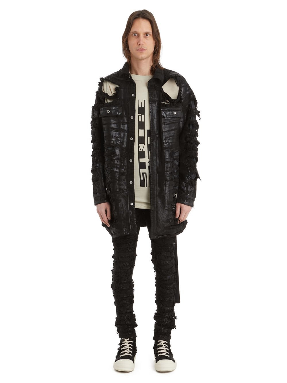 Rick Owens Drkshdw Black Tyrone Cut Jeans In Black