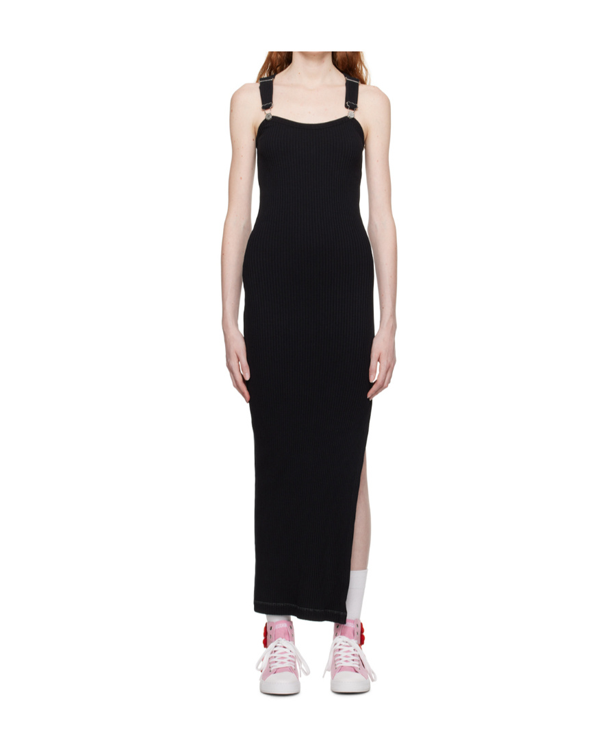Moschino Rib Knitted Dress In Black