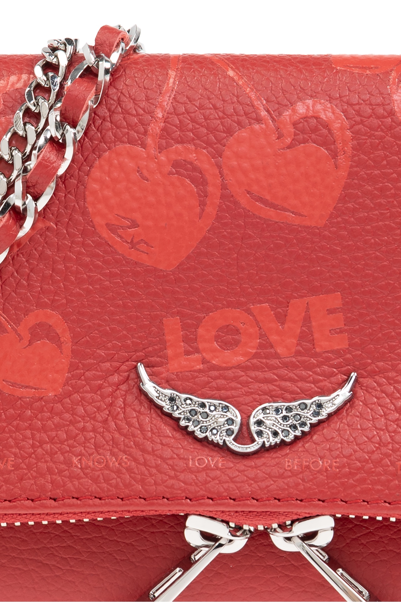 Zadig & Voltaire Mini Rock Clutch Bag In Red