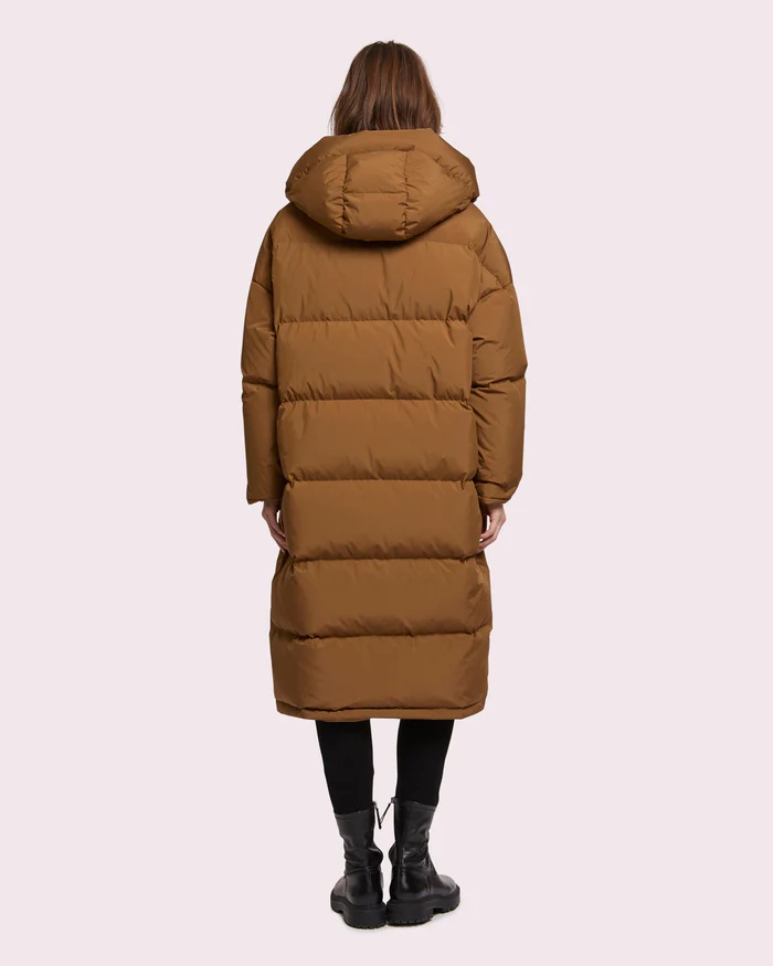 Shop Yves Salomon Zipped Hooded Coat In Brown