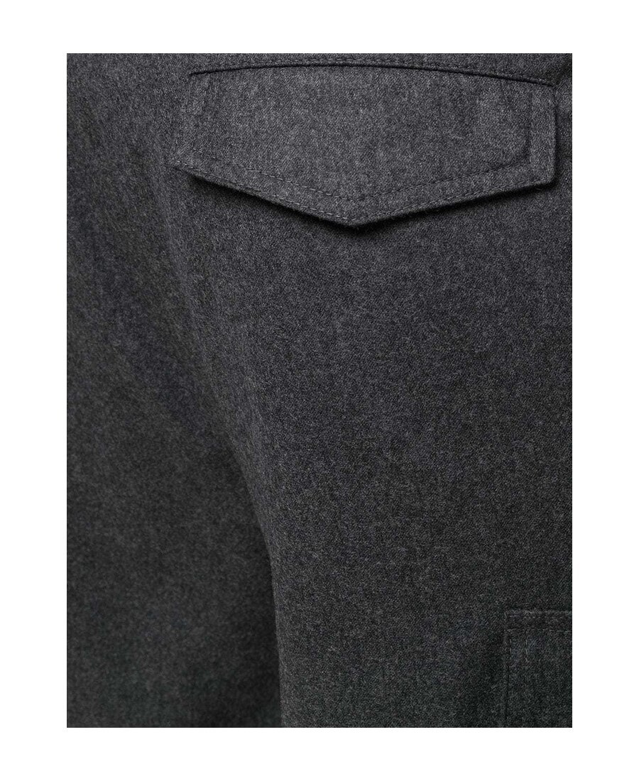Brunello Cucinelli Side Pocket Straight Trousers In Black
