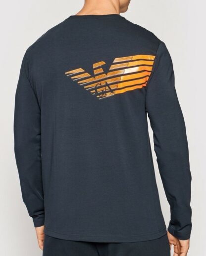 Ea7 Logo T-shirt In Black