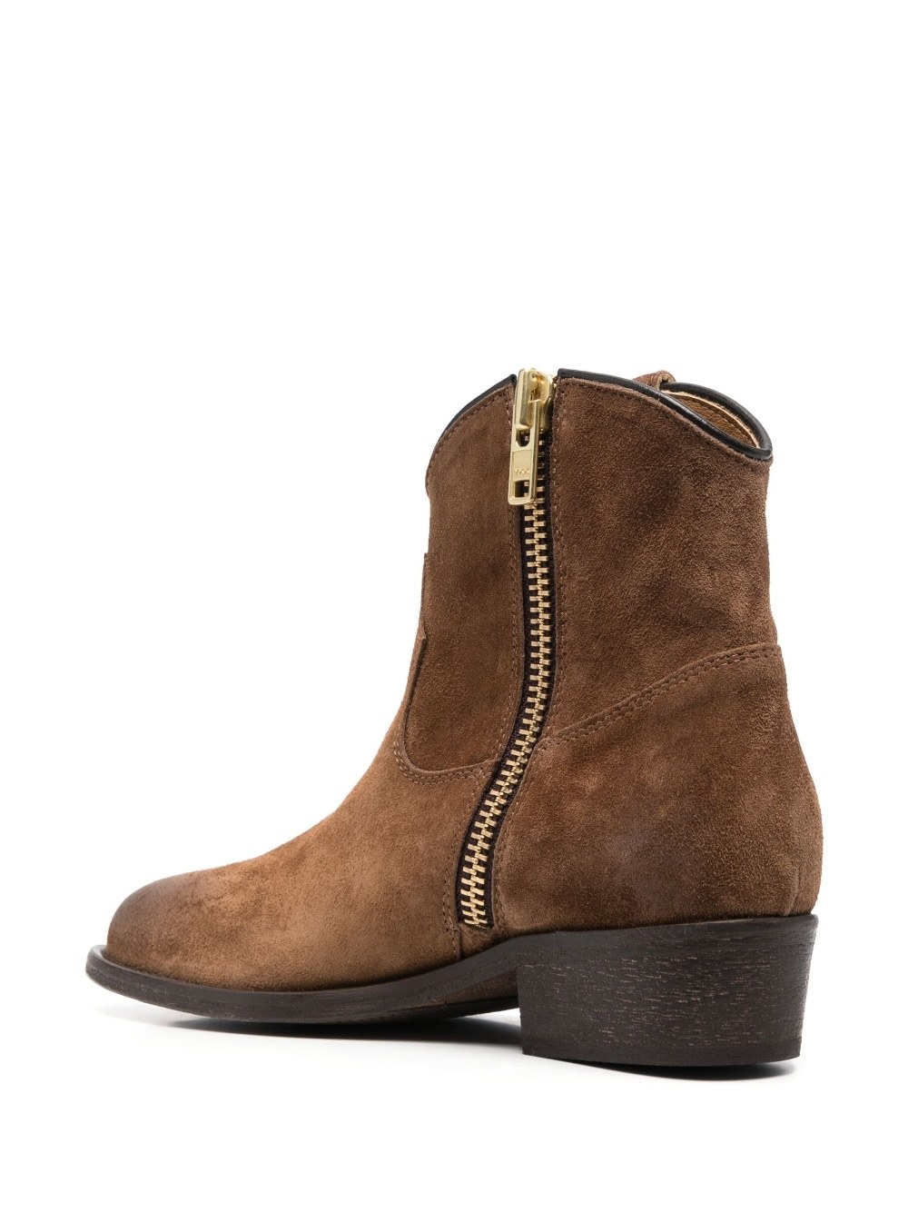 Shop Via Roma 15 Logo Short Boots In Brown