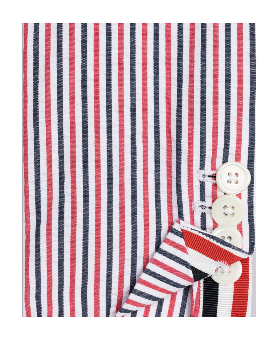Thom Browne Pinstripe Tailored Blazer In White