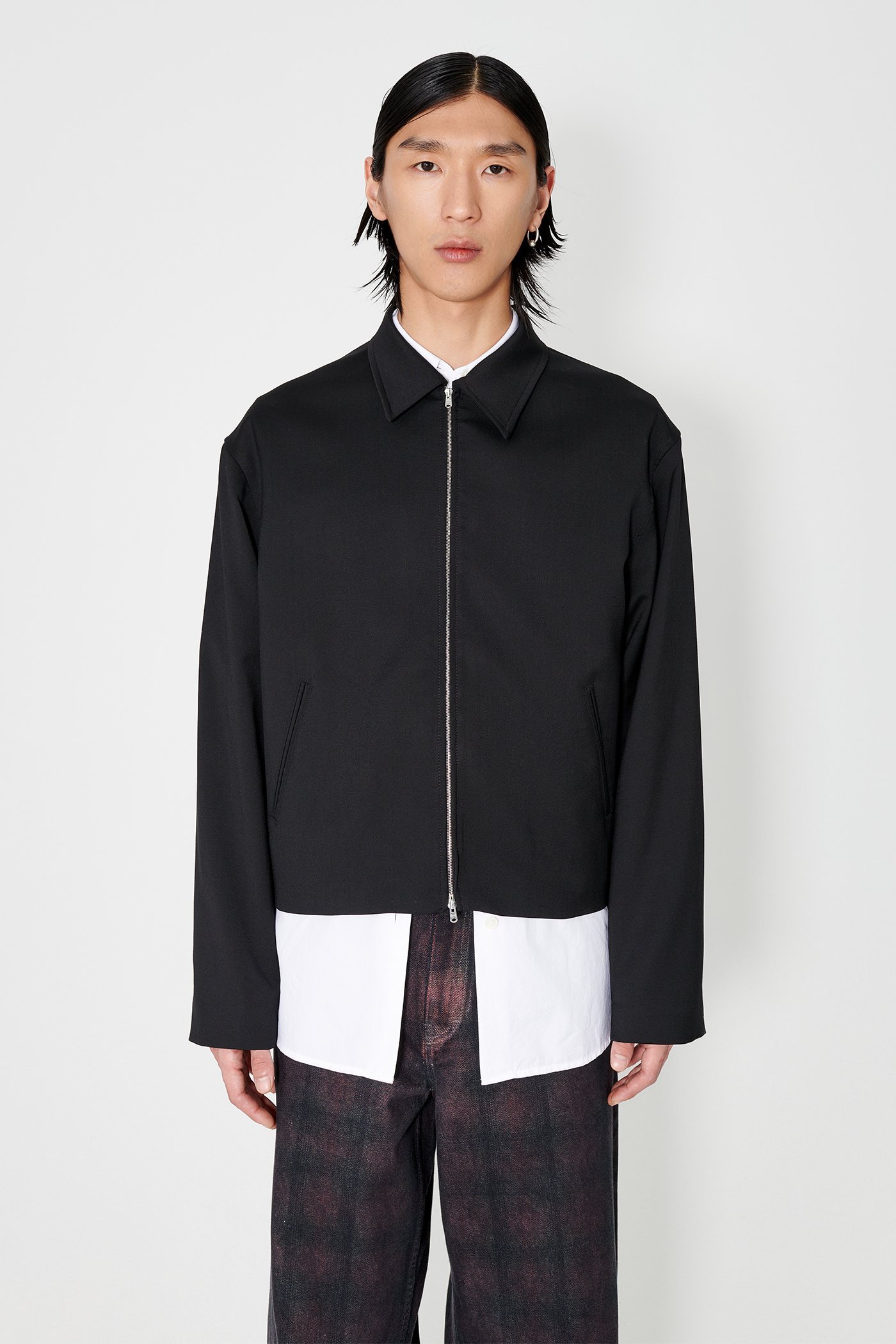 Our Legacy Virgin Wool Layering Jacket In Black