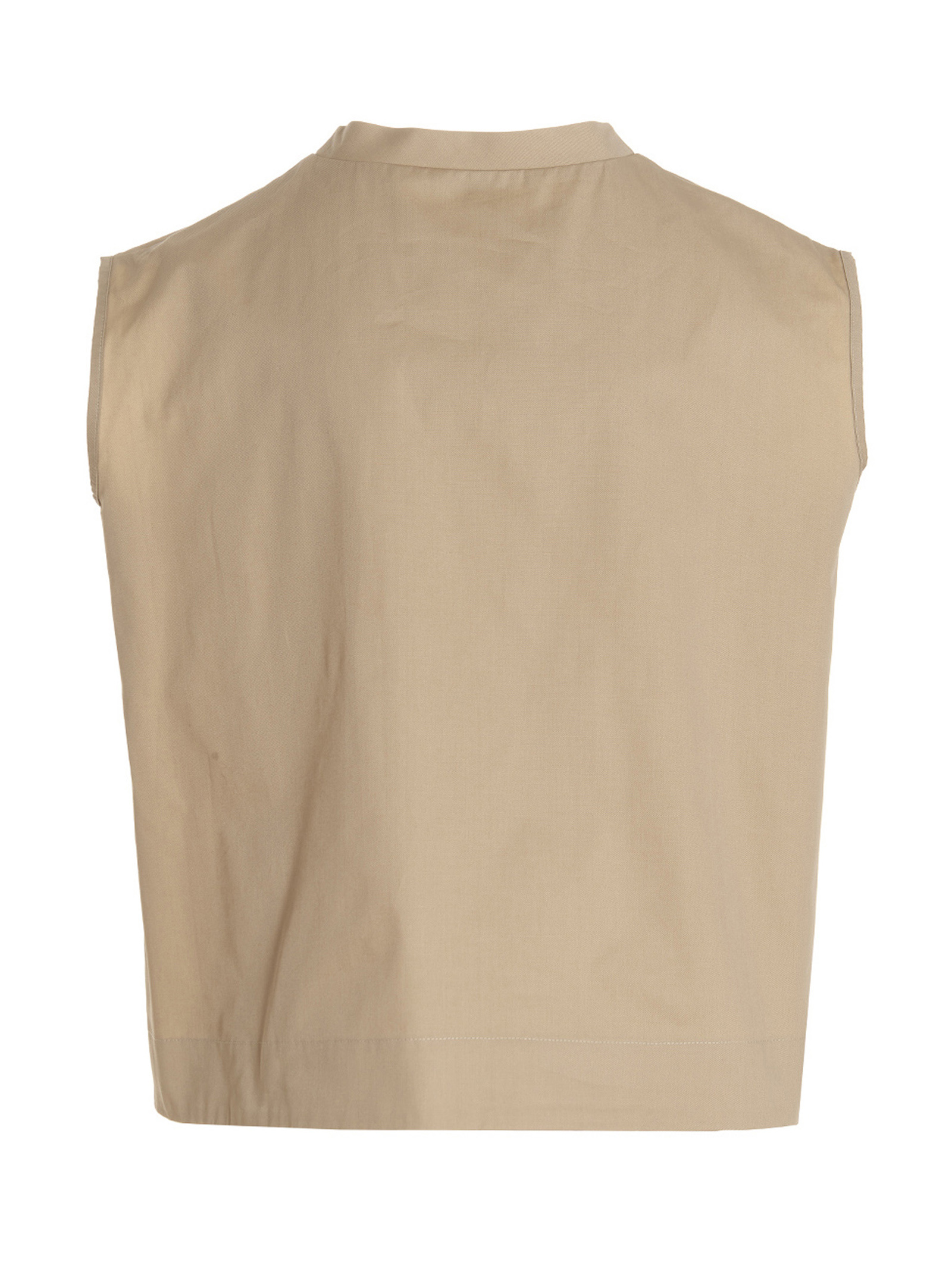 Jejia Sleeveless Blouse With Round Neck In Nude