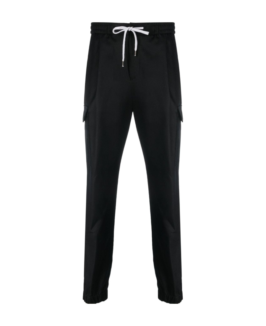 Pt Torino Cargo-pocket Tapered Trousers In Black