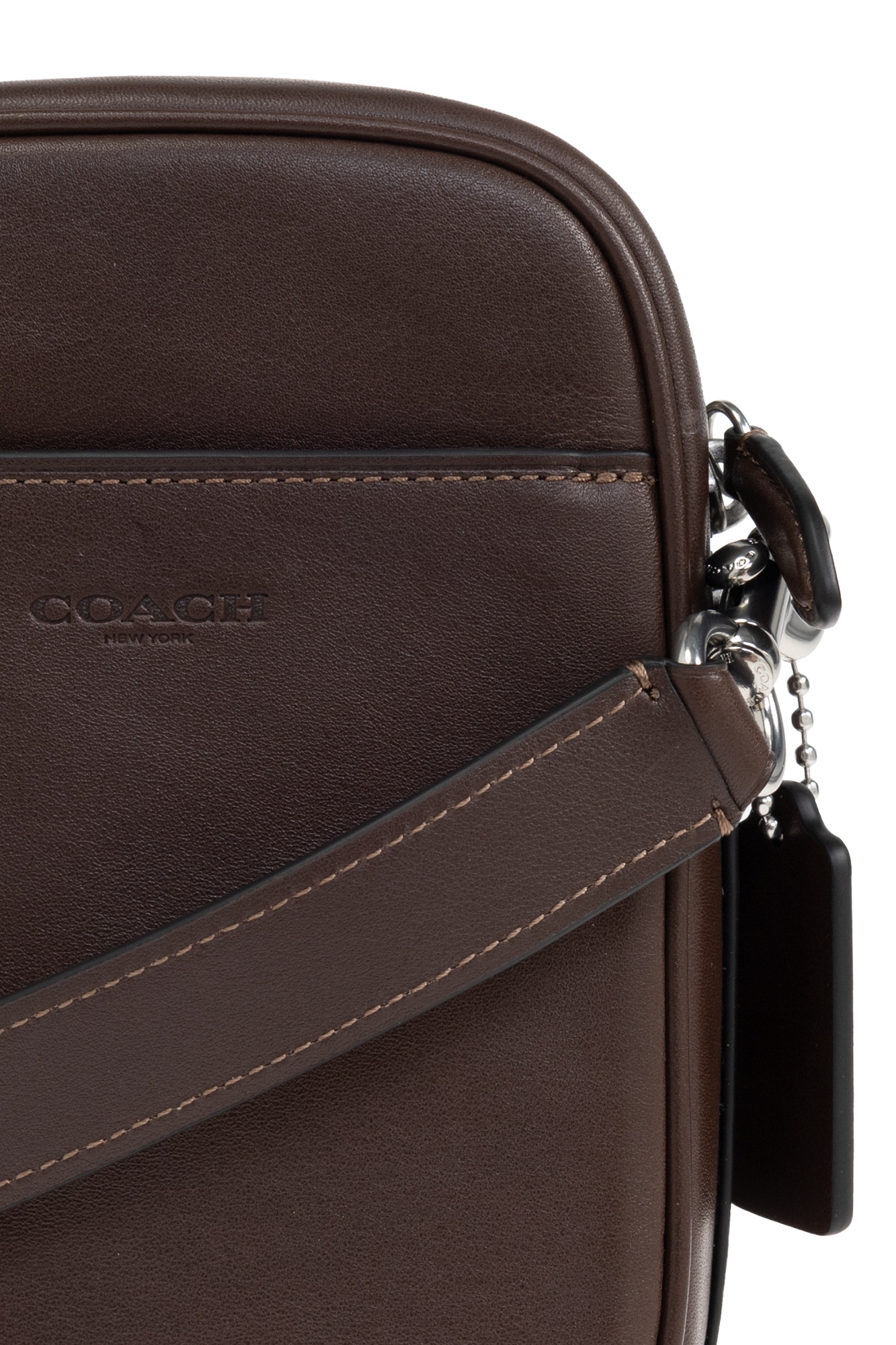 Coach Zip-open Shoulder Bag In Black