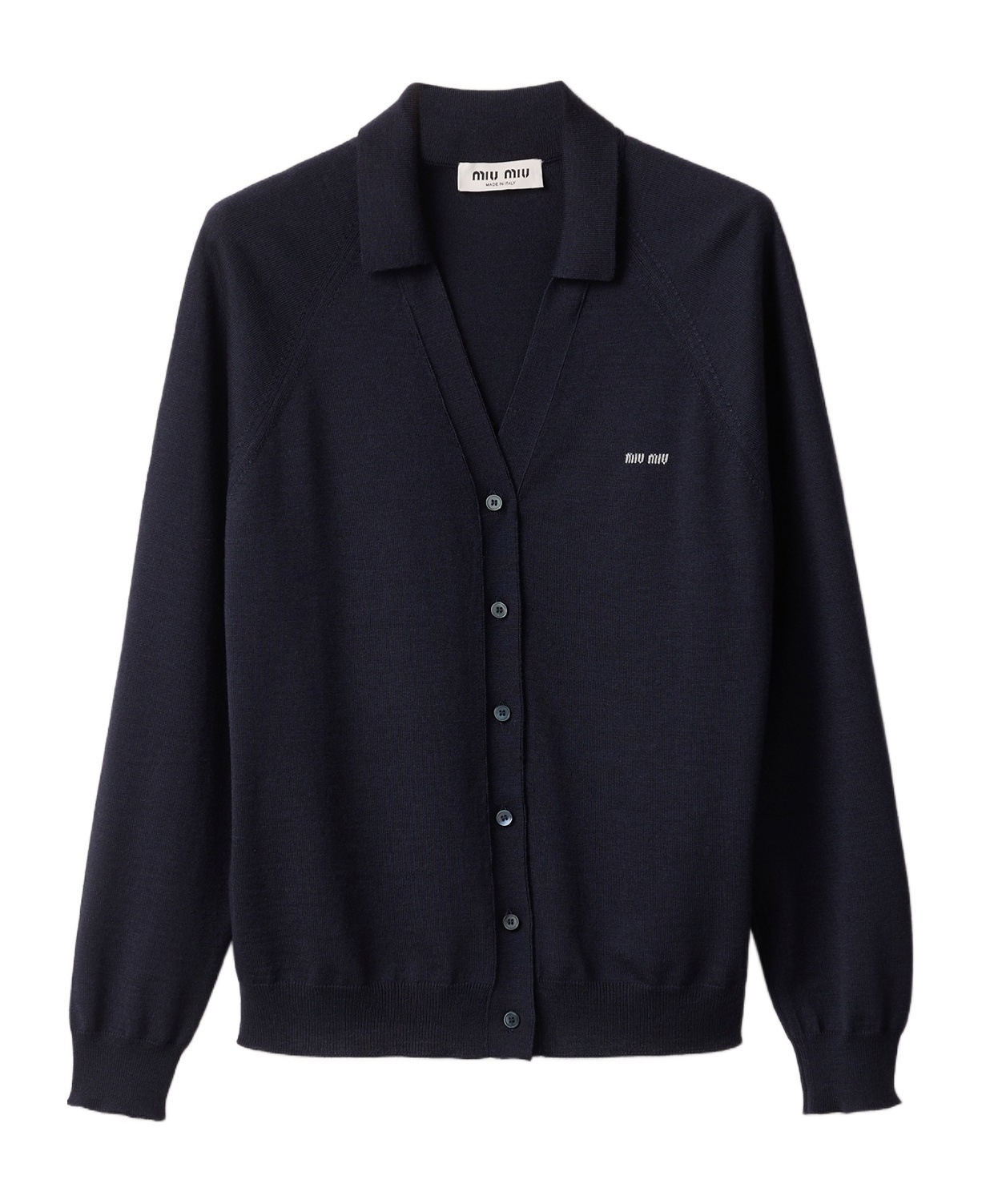 Miu Miu Wool Cardigan In Black
