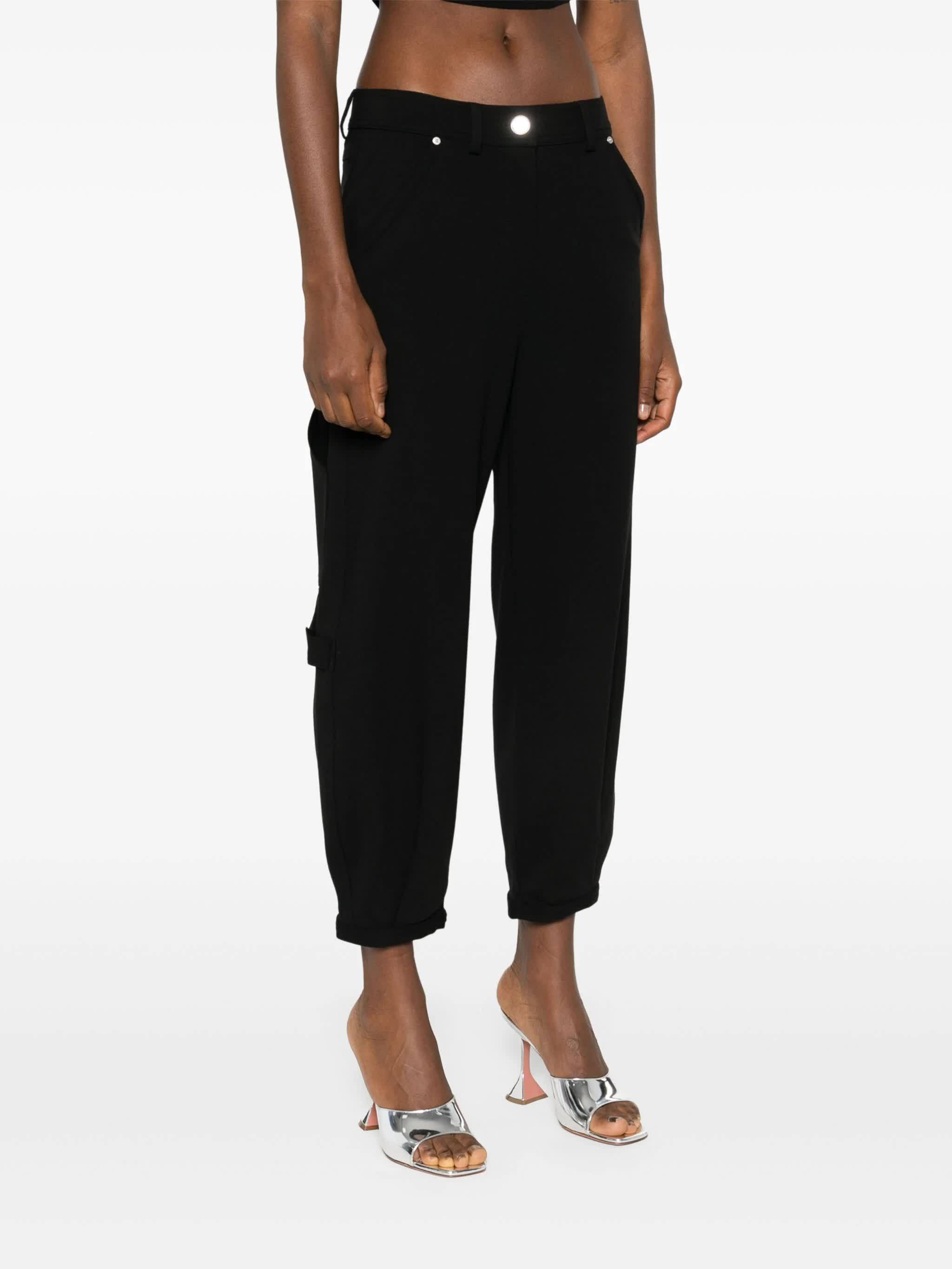 Pinko Tapered-leg Jersey Trousers In Black