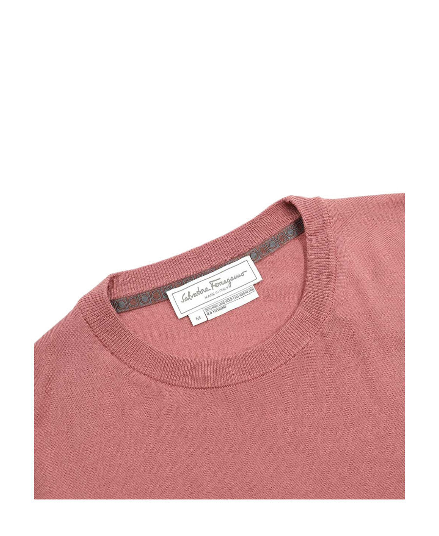 Ferragamo Round-neck Sweater In Pink