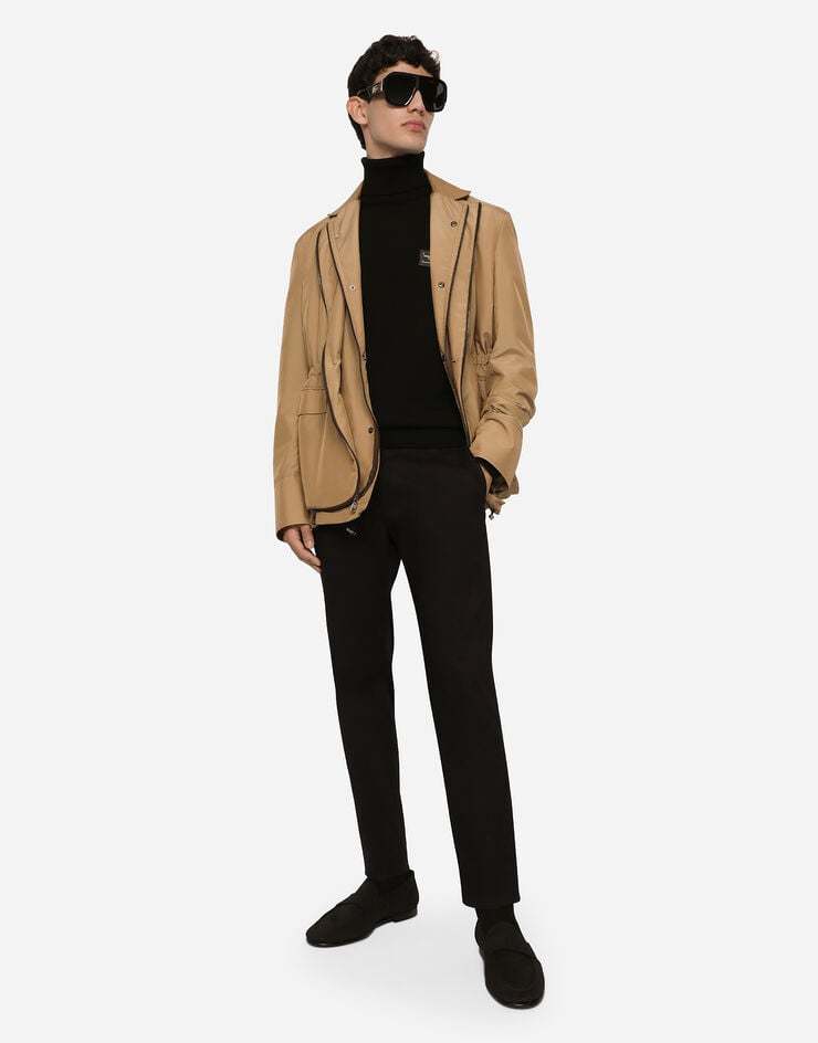 Dolce & Gabbana Layered Single-breasted Blazer In Nude