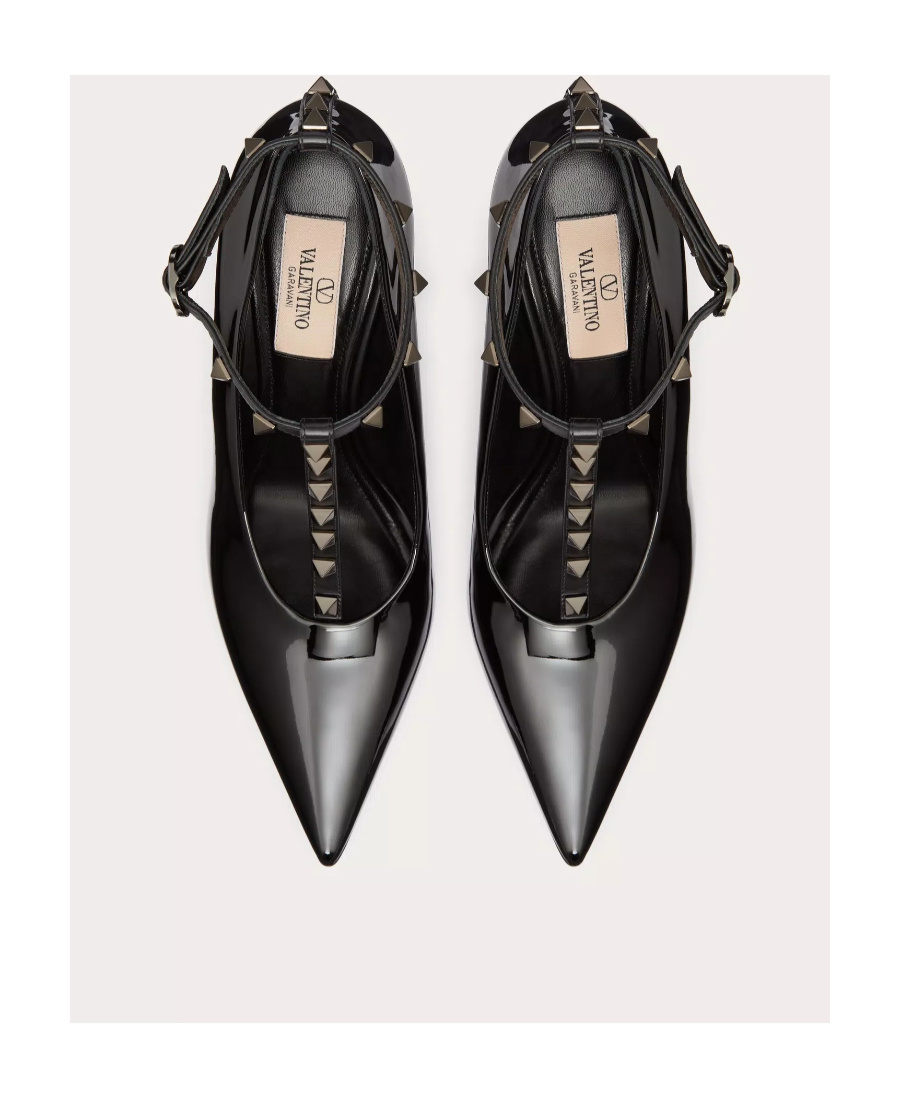 Valentino Rockstud Pointed High Heels In Black