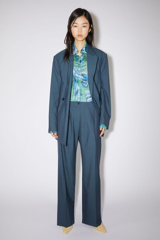 Acne Studios Double-breasted Blazer In Blue
