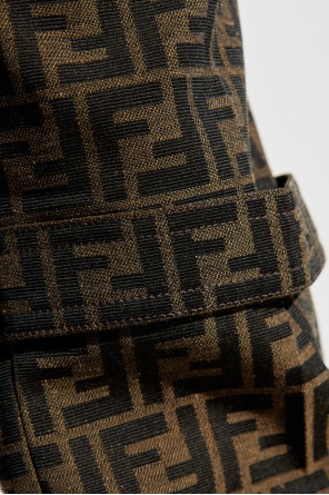 Fendi Jacquard Trousers In Brown