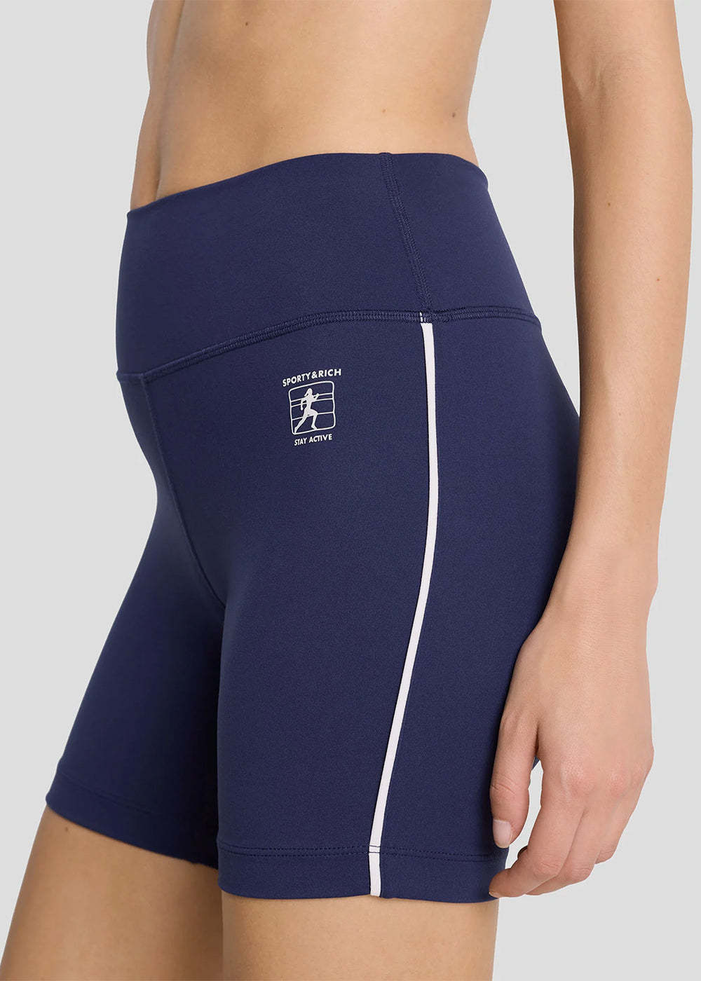 Sporty And Rich Elastic Waist-edge Shorts In Black