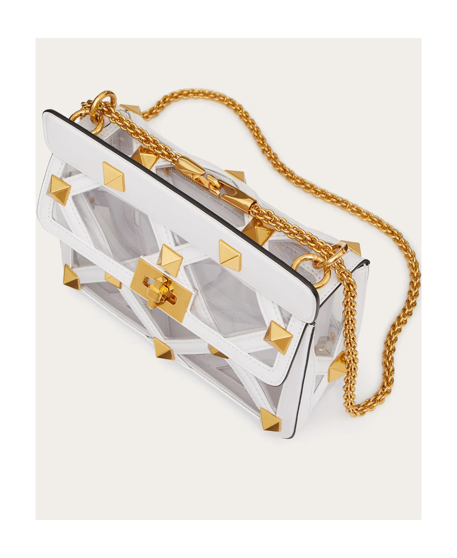 VALENTINO GARAVANI VALENTINO GARAVANI ROMAN STUD FOLDOVER TOP SHOULDER BAG