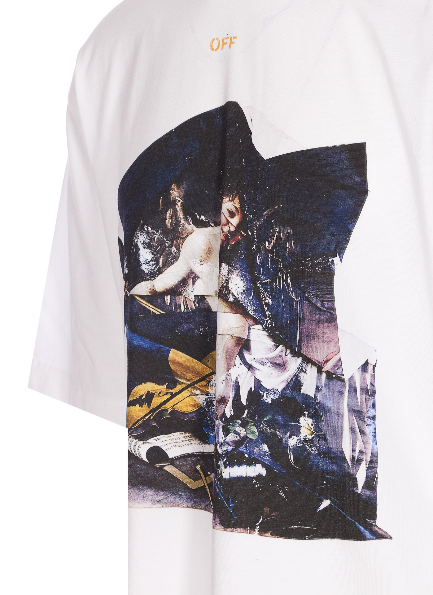 Off-white Cupid Skate Graphic Crewneck T-shirt In Black