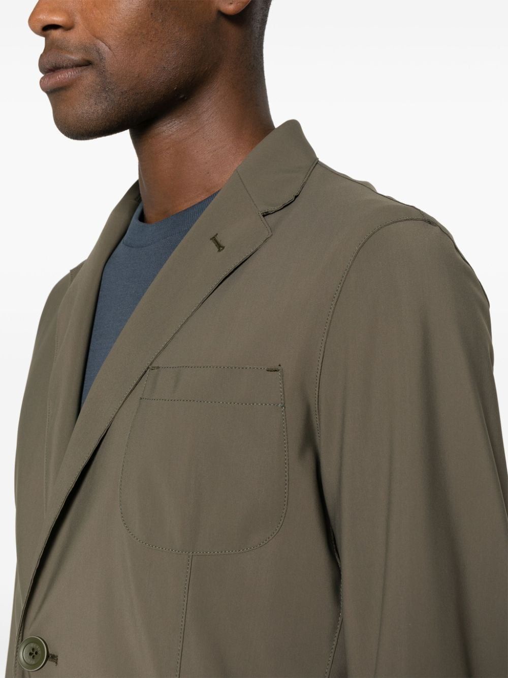 Shop Herno Single-breasted Blazer In Green