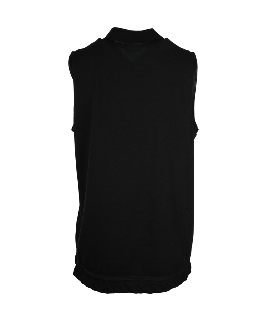Moncler Button Sleeveless Blouse In Black