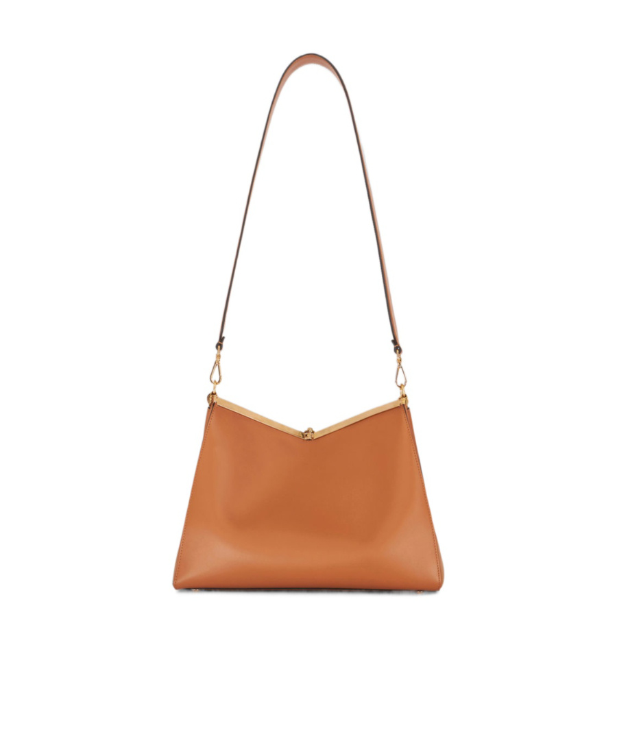 Etro Small Vela Leather Shoulder Bag In Brown