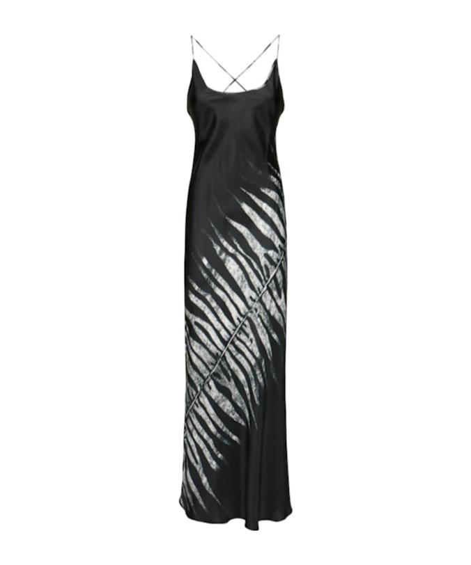 Roberto Cavalli Zebra Silk Slip Dress