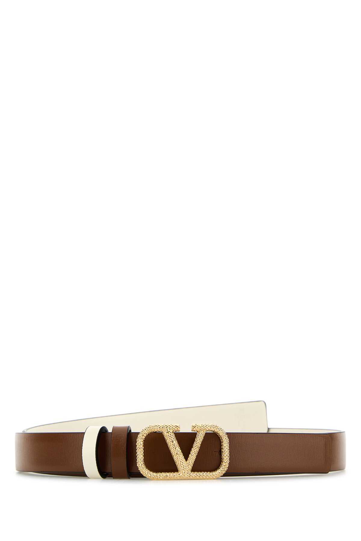 Valentino Garavani Vlogo Reversible Belt In Blue